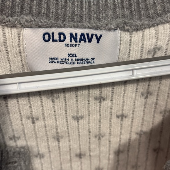 Old Navy Gray Polka Dot Women's Sweater - Picture 2 of 4